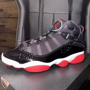 Jordan 6 rings black red white